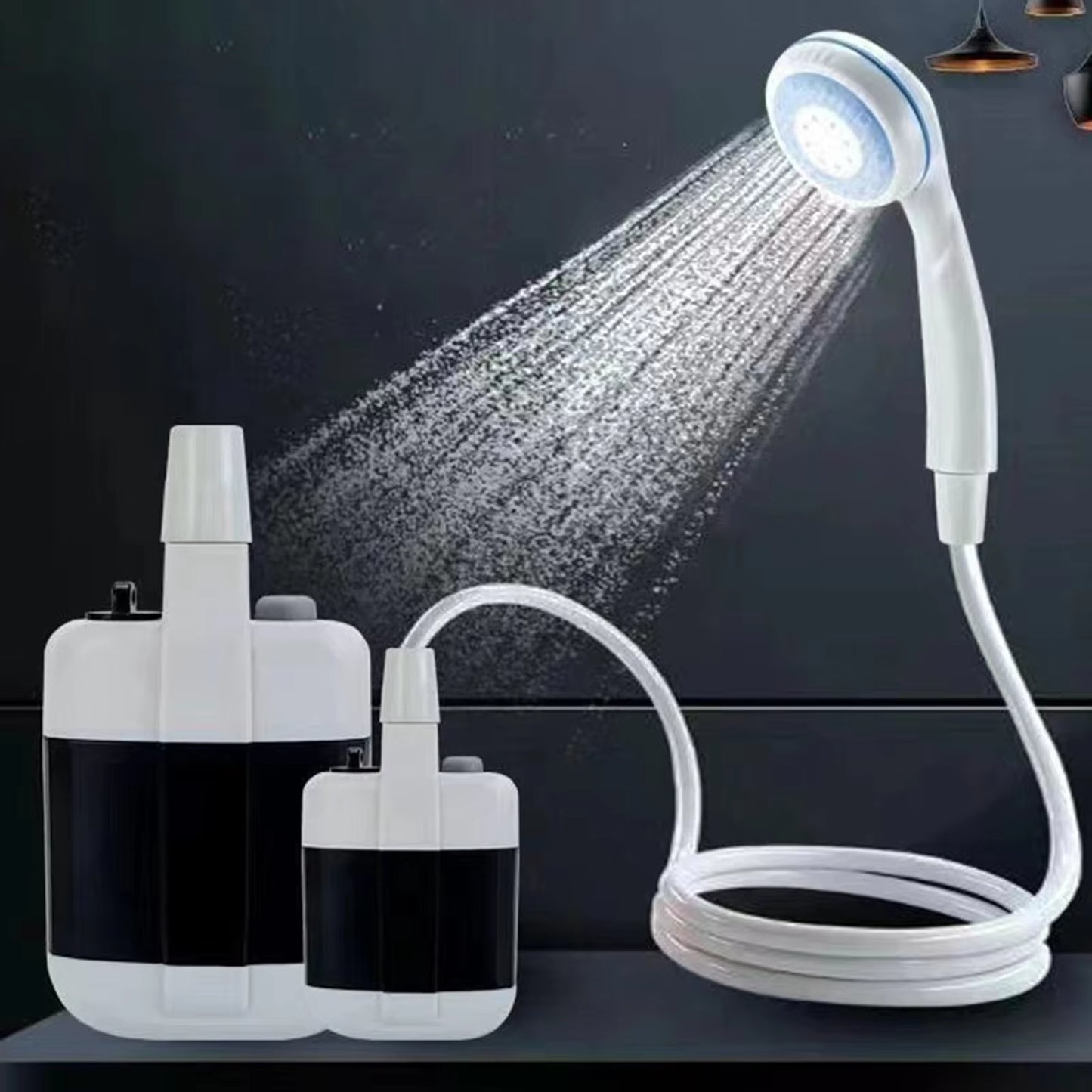 Electric Outdoor Shower Bathing USB Head Portable Waterproof Shower Head for Traveling Camper Backpack Sports Caravan Bathe Tent