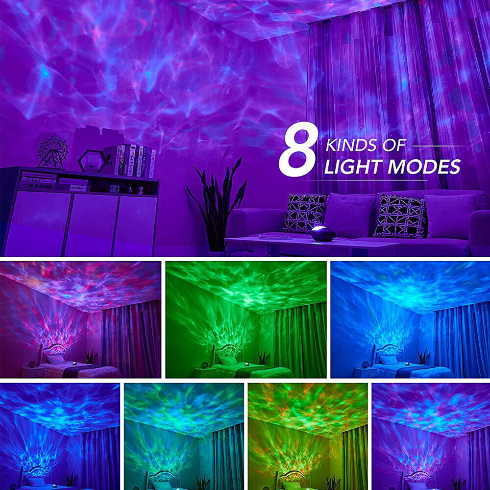 LED Galaxy Starry Night Light Projector Ocean Star Sky Party Baby Kids Room Lamp