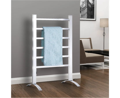 Electric Heated Towel Rail Rack 6 Bars Freestanding Clothes Dry Warmer